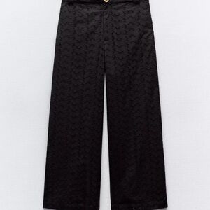 Zara Black Eyelet Trousers
